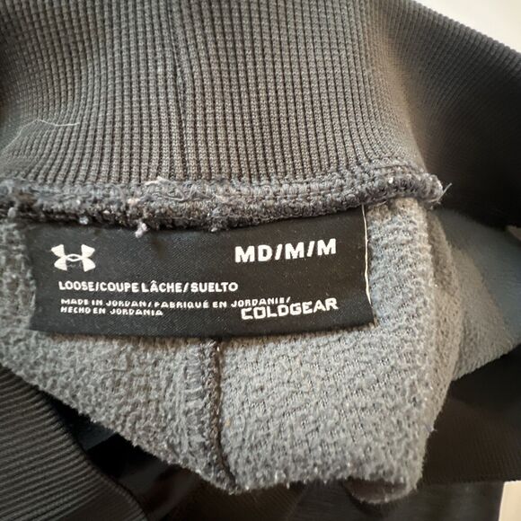 Under Armor Sweatpants Women Medium Gray Wide Leg Athleisure Loungewear Pants - Picture 11 of 11